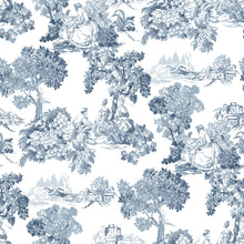 Toile Garden Blue Blooming Garden Wallpaper by Galerie