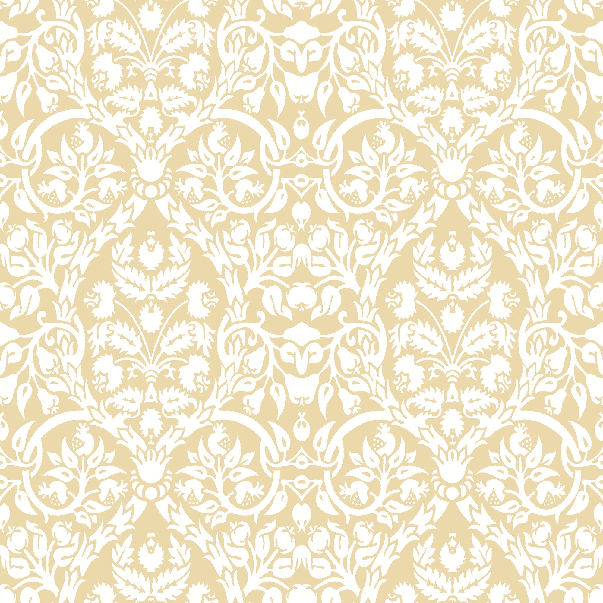 Damasco Garden Yellow Blooming Garden Wallpaper by Galerie