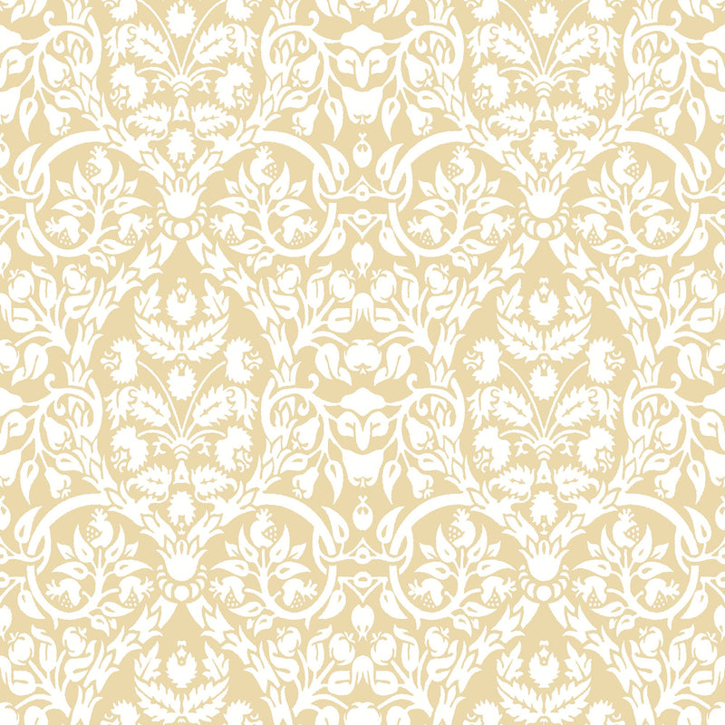 Damasco Garden Yellow Blooming Garden Wallpaper by Galerie