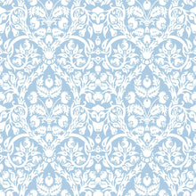Damasco Garden Blue Blooming Garden Wallpaper by Galerie