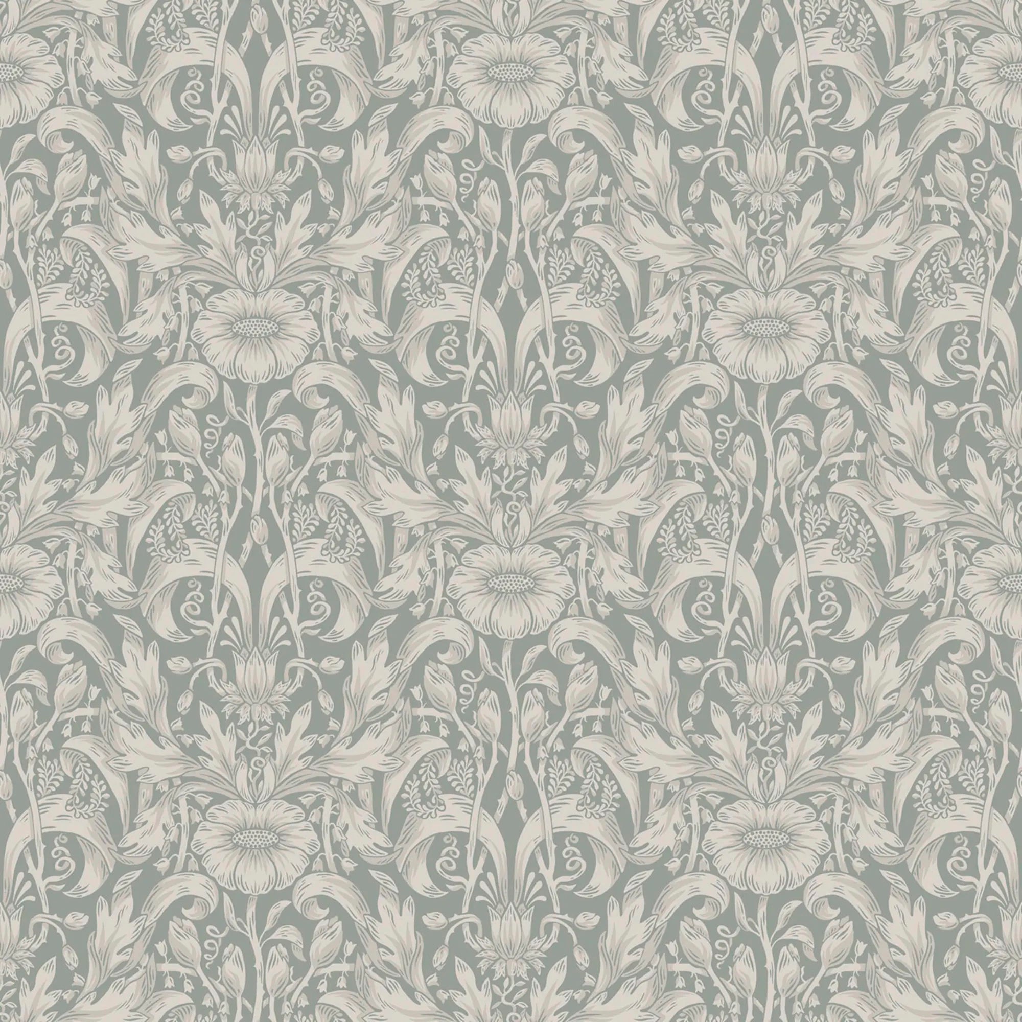 835-48 Garden Green Emil Trädgården Wallpaper by Sandberg