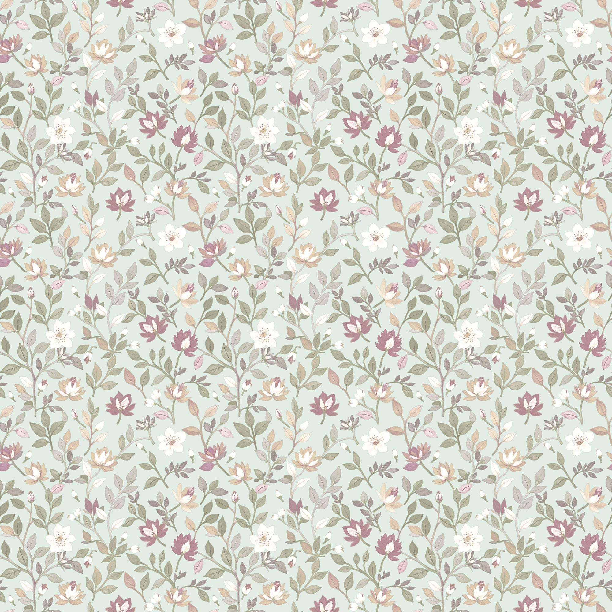 Tino Garden Green Blooming Garden Wallpaper by Galerie
