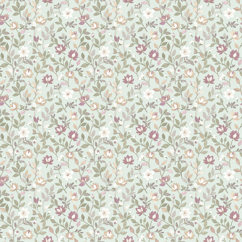 Tino Garden Green Blooming Garden Wallpaper by Galerie