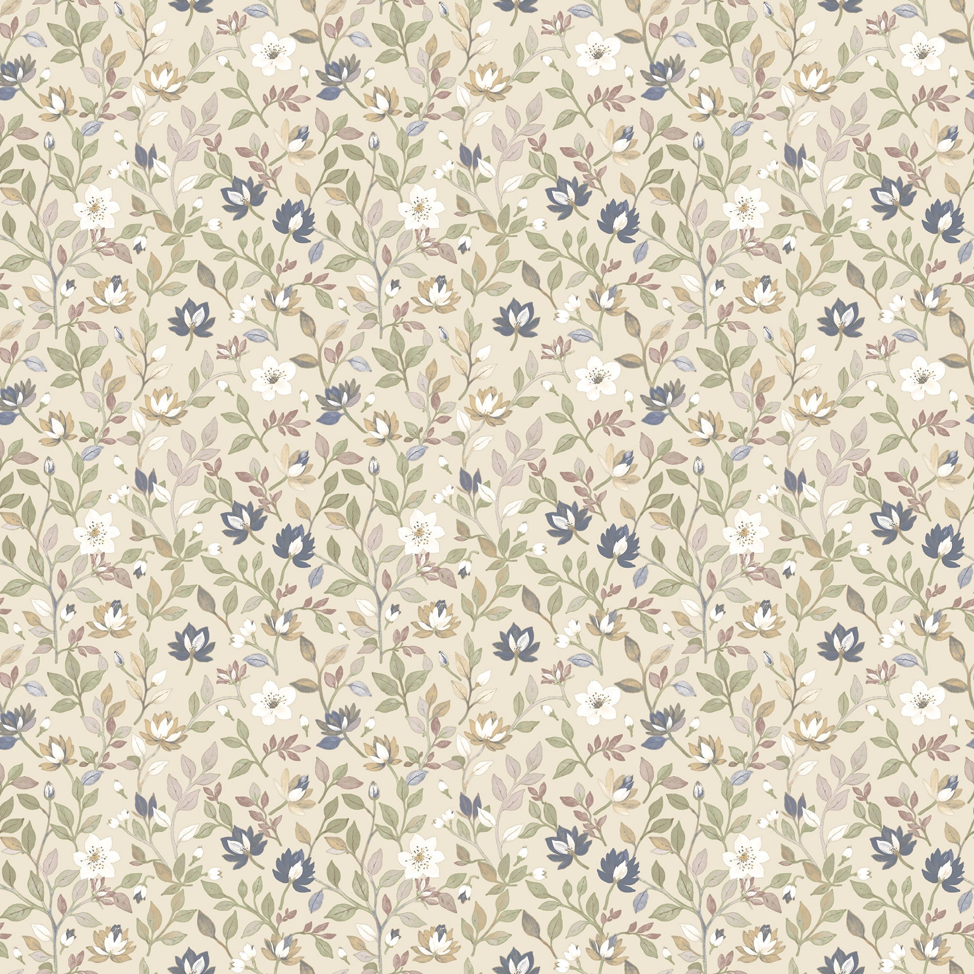 Tino Garden Beige Blooming Garden Wallpaper by Galerie