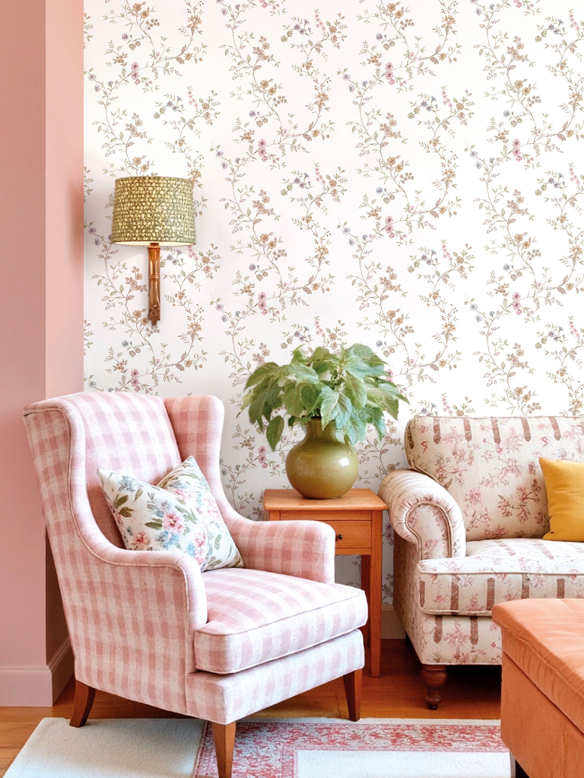 Victoria Garden Beige Blooming Garden Wallpaper by Galerie