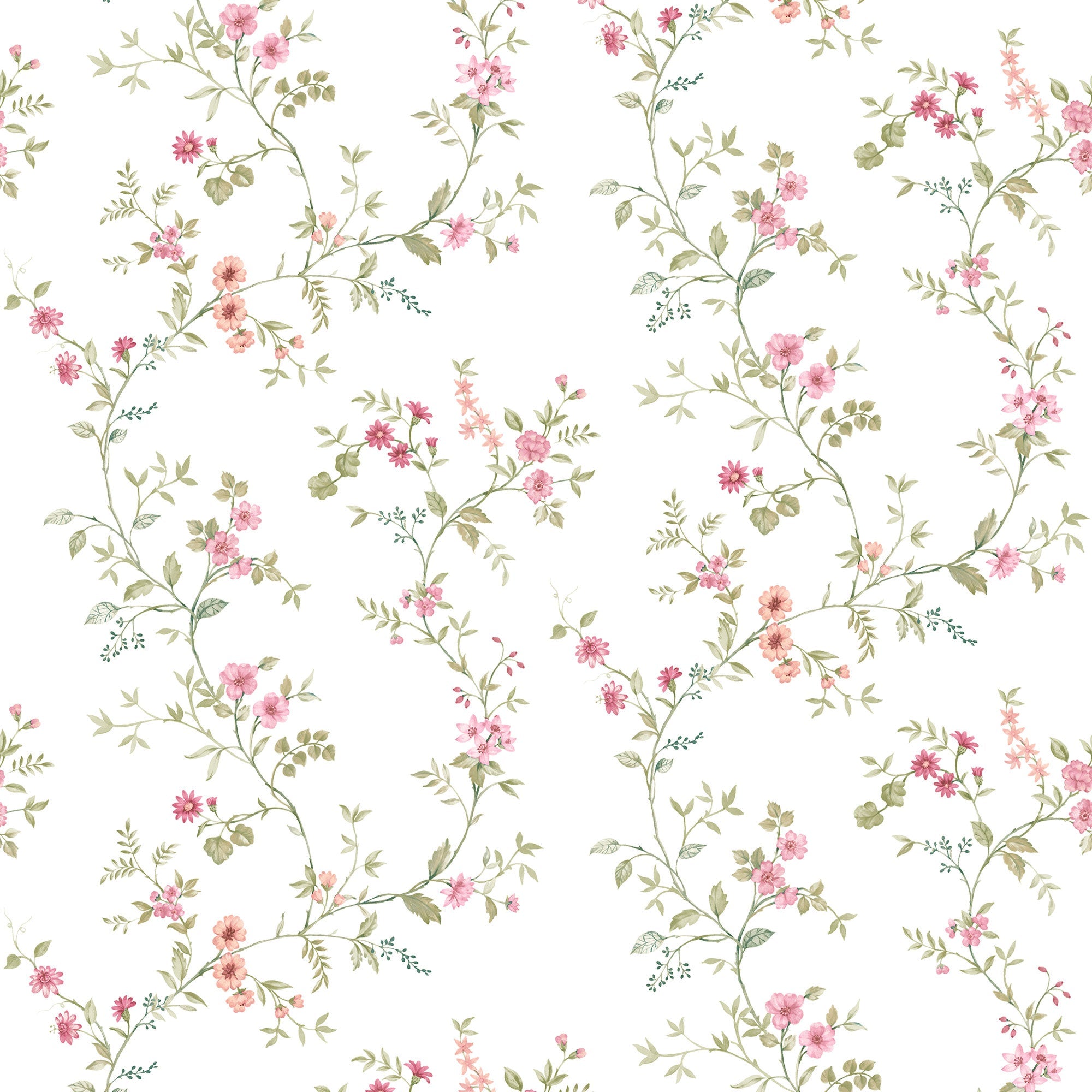 Victoria Garden Pink Blooming Garden Wallpaper by Galerie