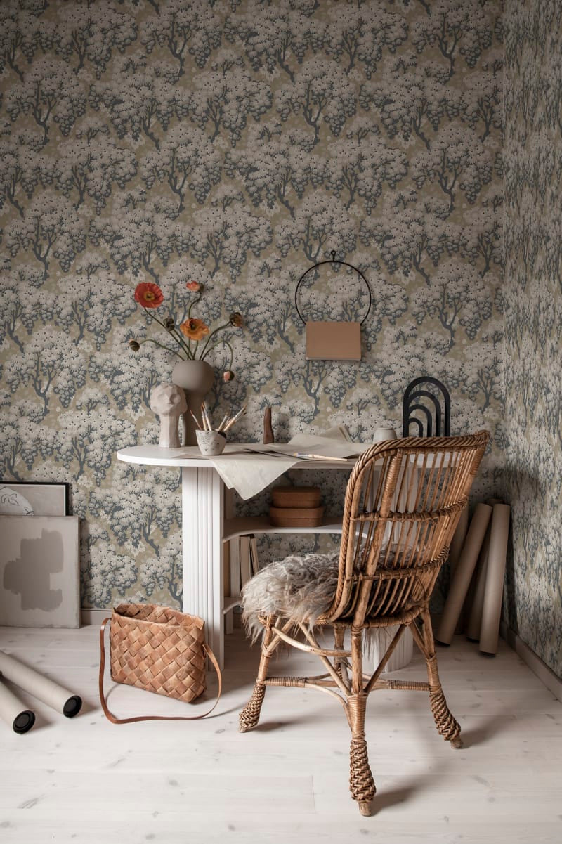 836-32 Clay Ragnvi Trädgården Wallpaper by Sandberg