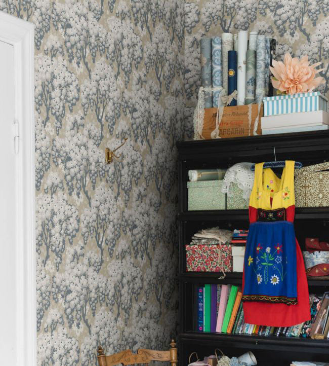 836-56 Ragnvi Lofstad Indigo Blue Wallpaper By Sandberg