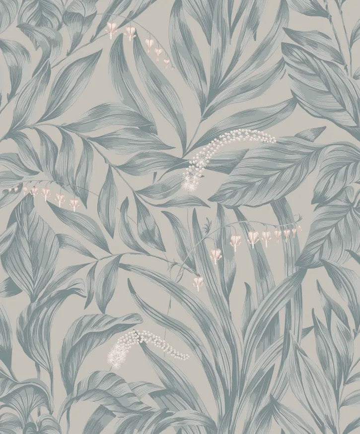 837-26 Elin Kolonin Misty Blue Wallpaper By Sandberg