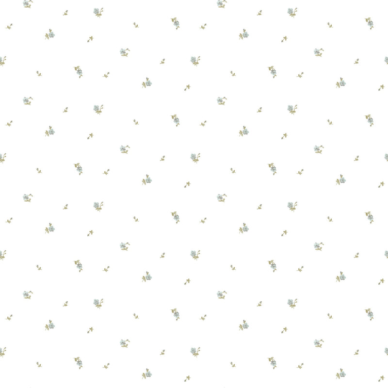 Net Flow Blue Blooming Garden Wallpaper by Galerie