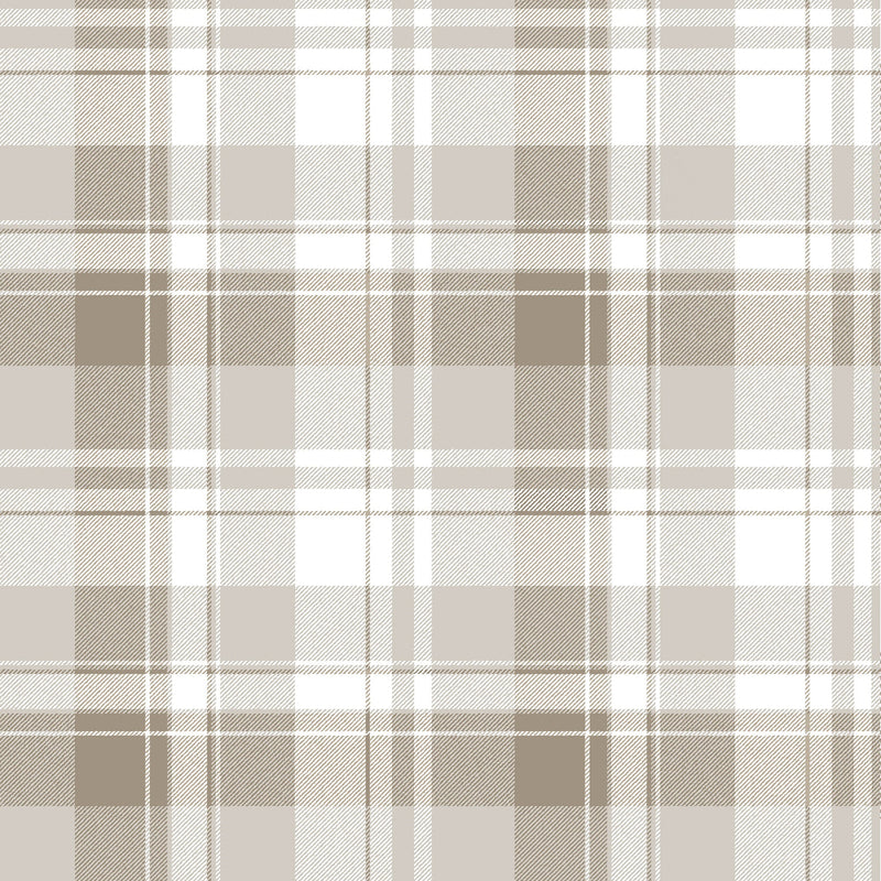 Tartan Garden Beige Blooming Garden Wallpaper by Galerie