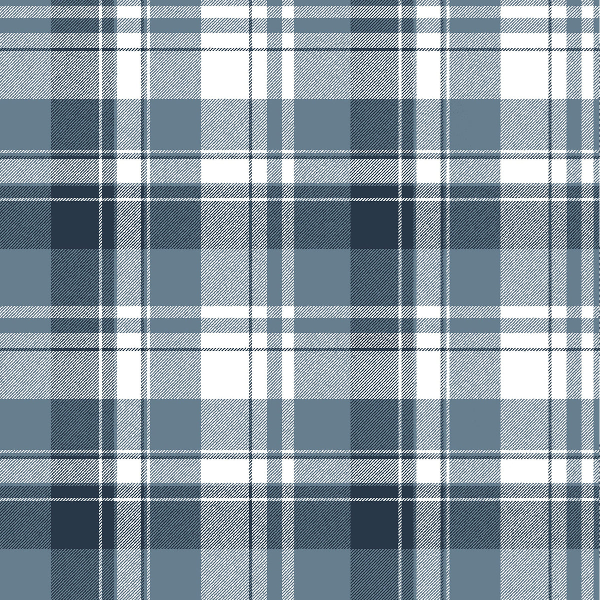 Tartan Garden Blue Blooming Garden Wallpaper by Galerie
