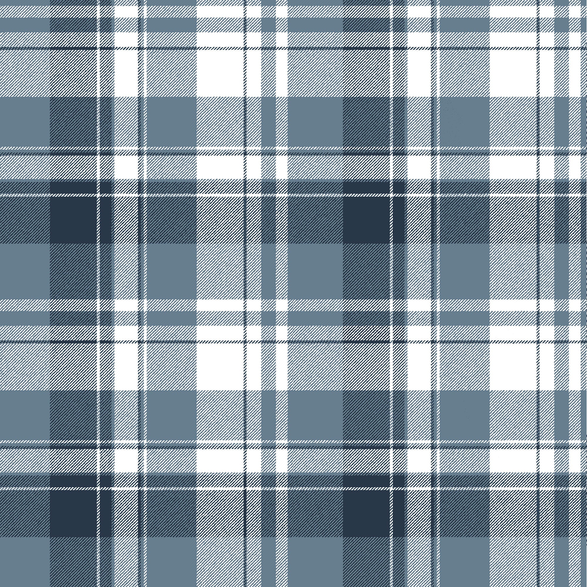 Tartan Garden Blue Blooming Garden Wallpaper by Galerie