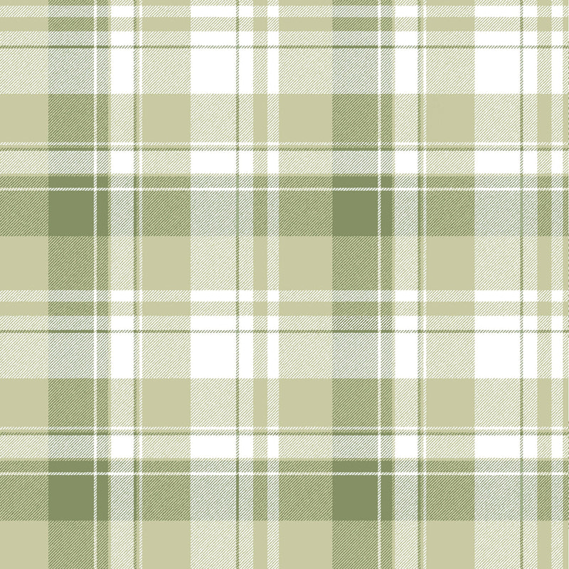 Tartan Garden Green Blooming Garden Wallpaper by Galerie