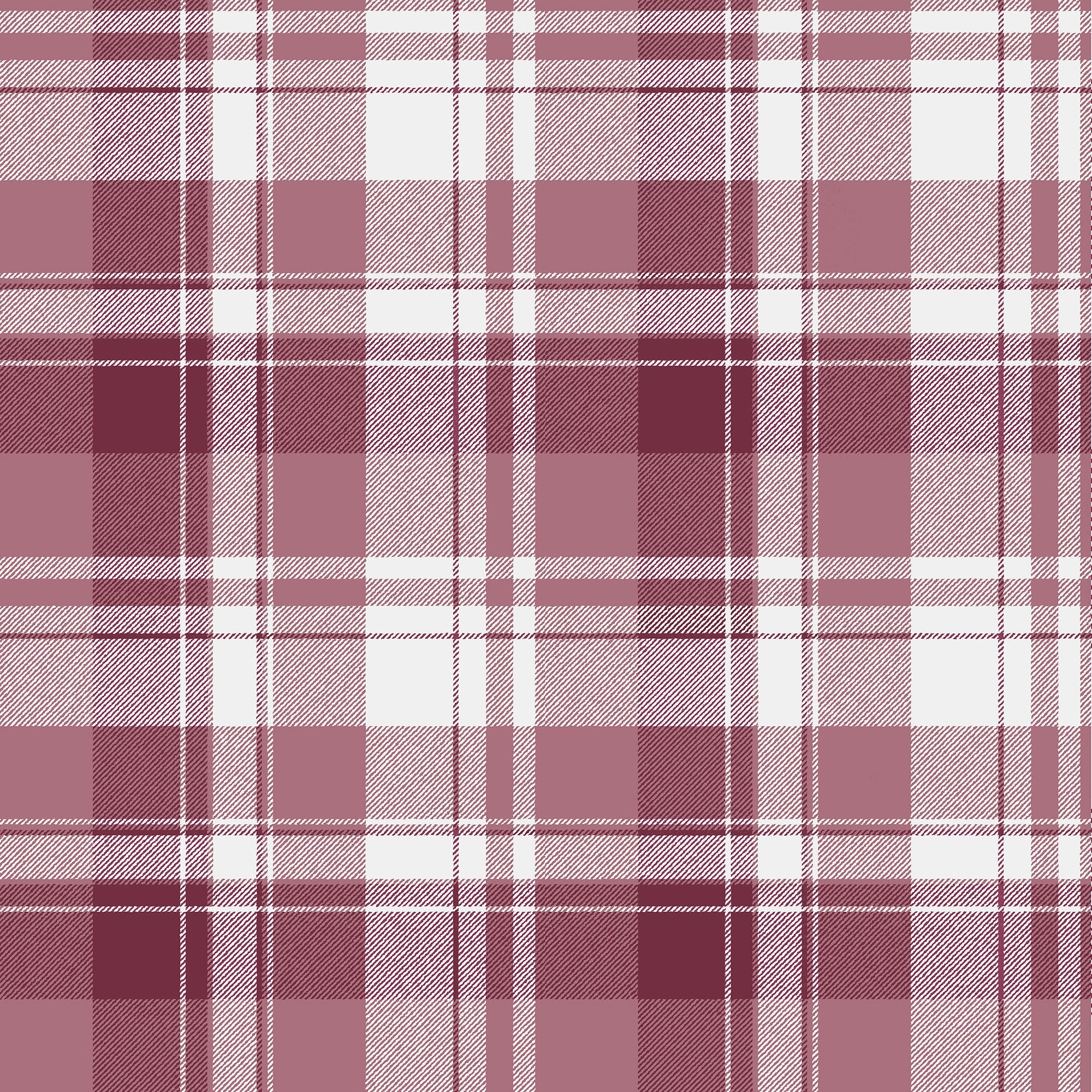 Tartan Garden Red Blooming Garden Wallpaper by Galerie