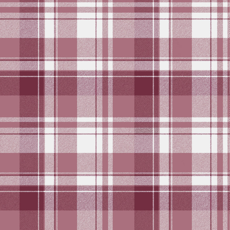 Tartan Garden Red Blooming Garden Wallpaper by Galerie