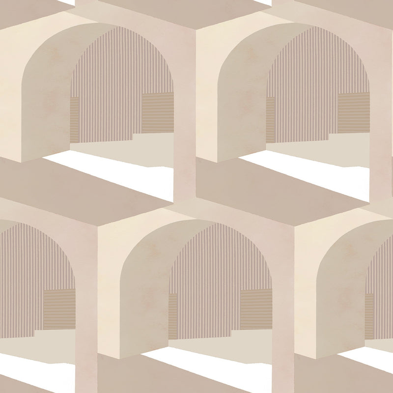 8400043 Soller Beige Mallorca Wallpaper by Coordonné