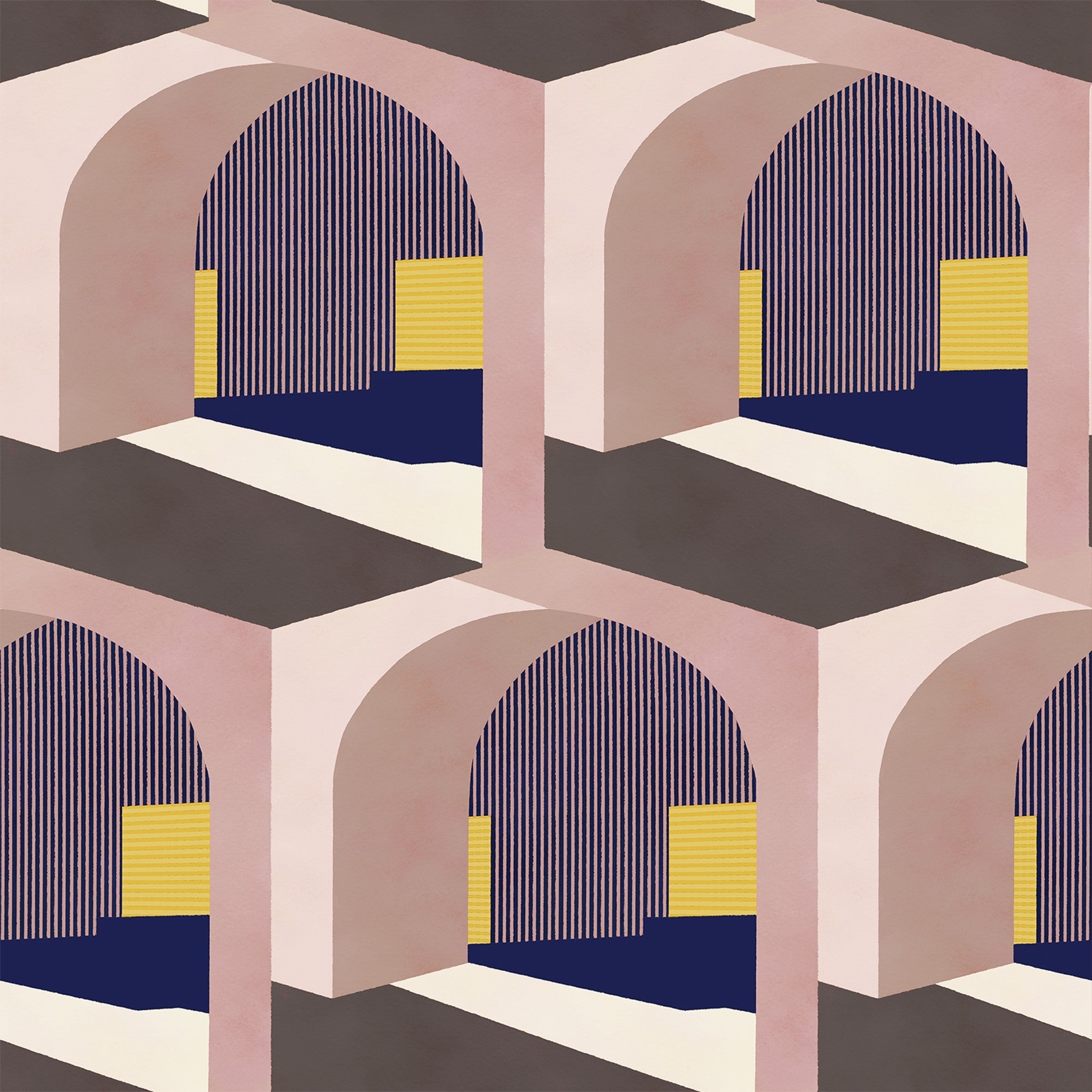 8400045 Soller Pink Mallorca Wallpaper by Coordonné