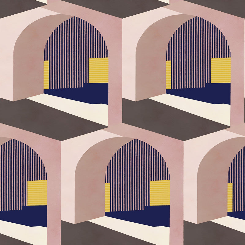 8400045 Soller Pink Mallorca Wallpaper by Coordonné