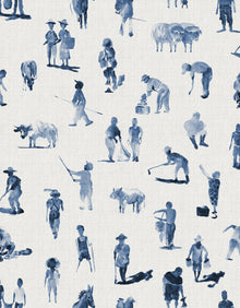 8400070 Sineu Indigo Mallorca Wallpaper by Coordonné