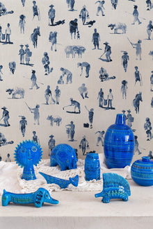 8400070 Sineu Indigo Mallorca Wallpaper by Coordonné