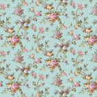84002 Ramo Edra Cottage Chic Light Blue Wallpaper By Galerie