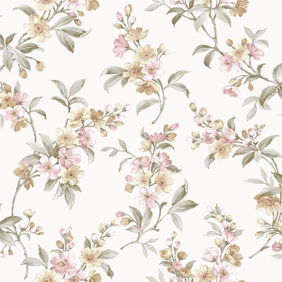 84004 Ramabe Edra Cottage Chic Pink Wallpaper By Galerie
