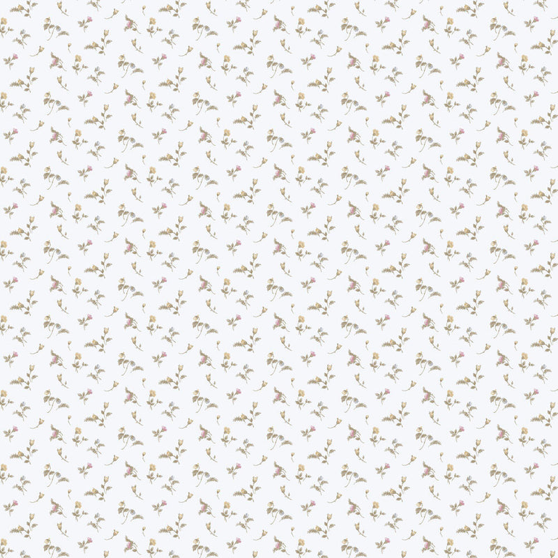 84008 Bocciolo Blu Cottage Chic Beige Wallpaper By Galerie
