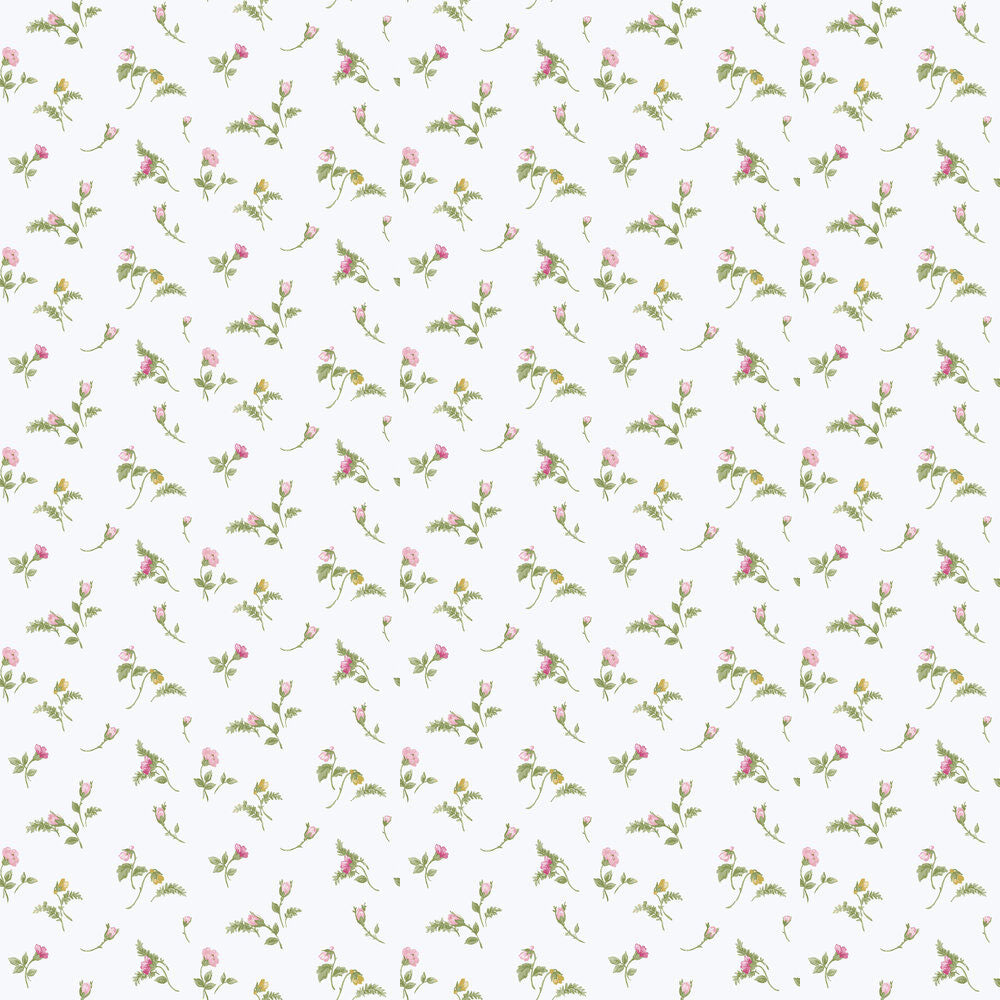 84009 Bocciolo Blu Cottage Chic Pink Wallpaper By Galerie