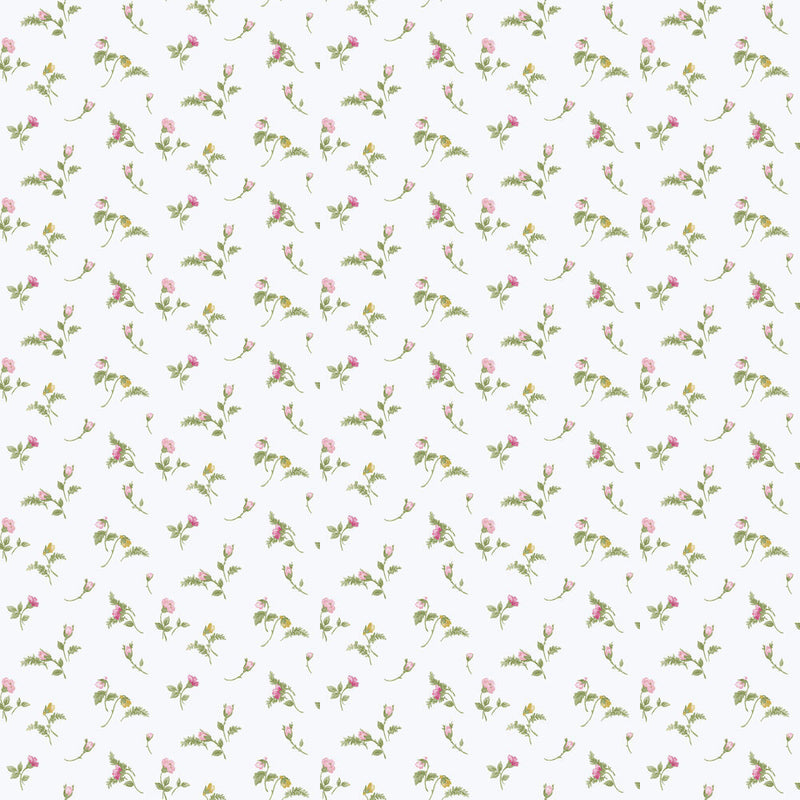 84009 Bocciolo Blu Cottage Chic Pink Wallpaper By Galerie