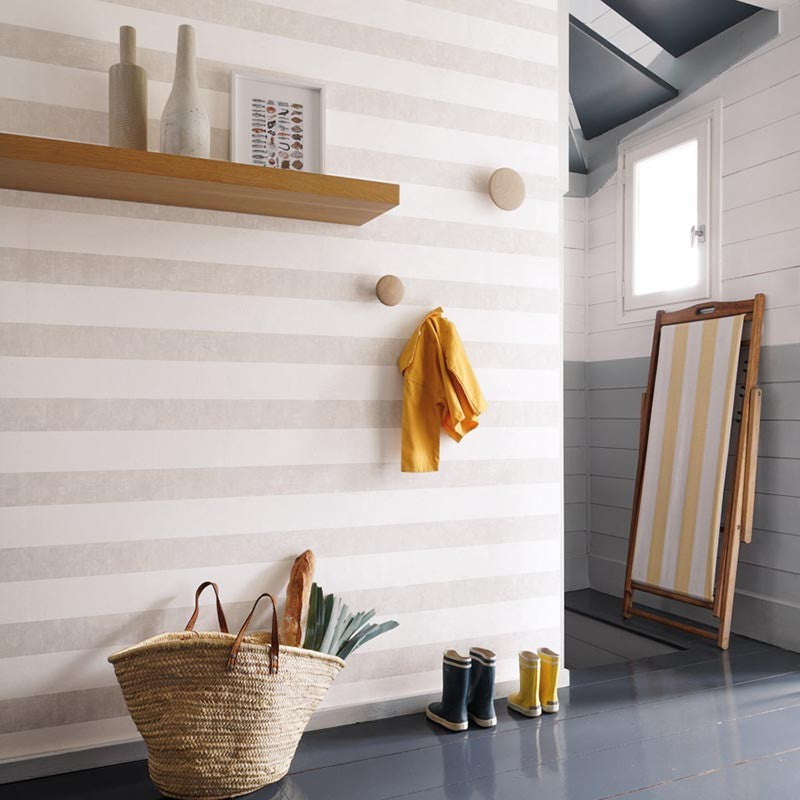 RAYS84031335 Les Rayures Rivage Alize Wallpaper by Casadeco