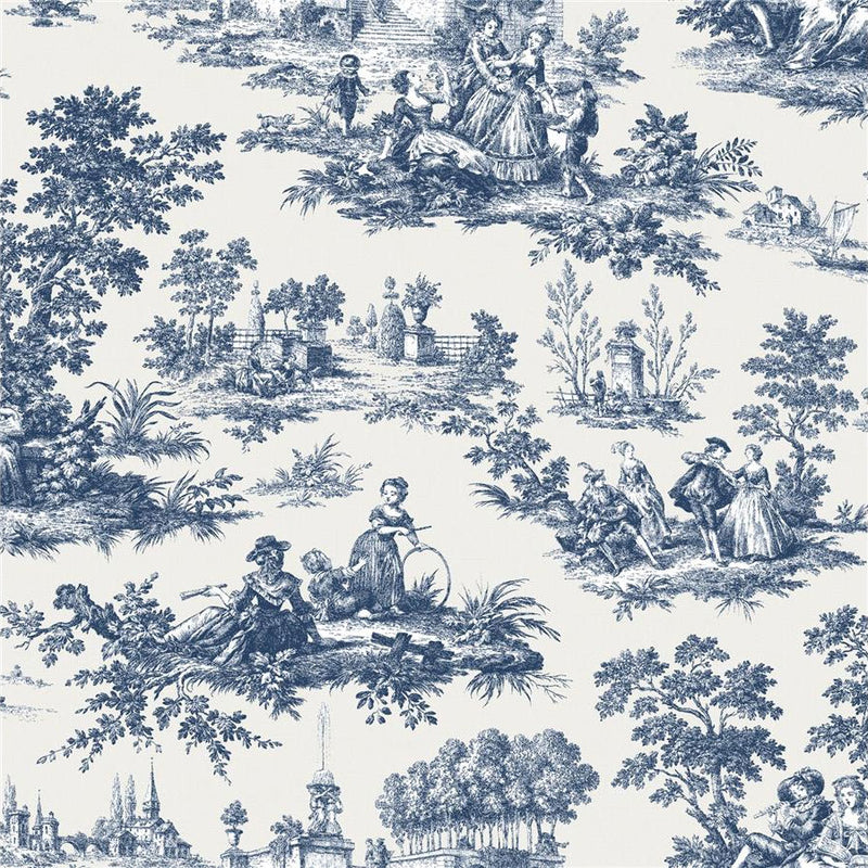 84043 Paesaggio Barocco Cottage Chic Blue Wallpaper By Galerie
