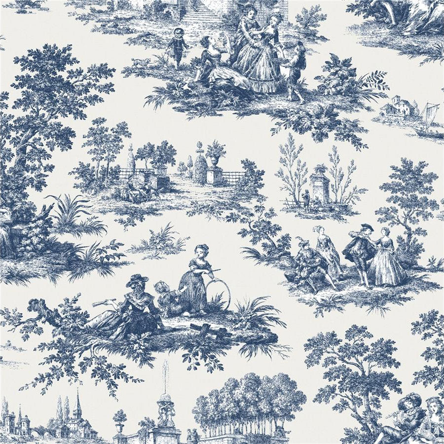 84043 Paesaggio Barocco Cottage Chic Blue Wallpaper By Galerie