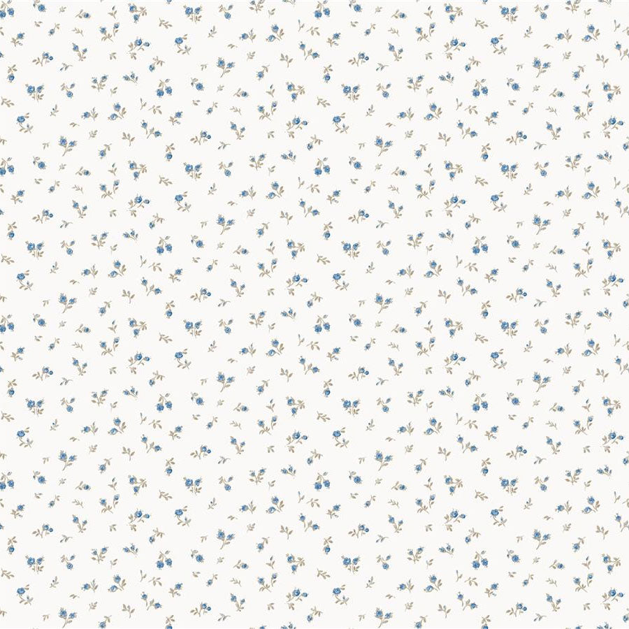 84063 Boccioli Shabby Cottage Chic Blue Wallpaper By Galerie