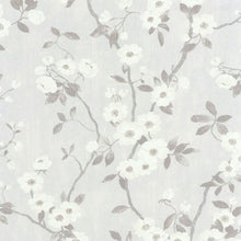 85399171 Spring Flower So White 4 Blanc / Gris Wallpaper by Casadeco