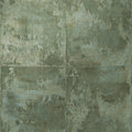 Platinum Metal X Patina Moss Green Wallpaper By Arte
