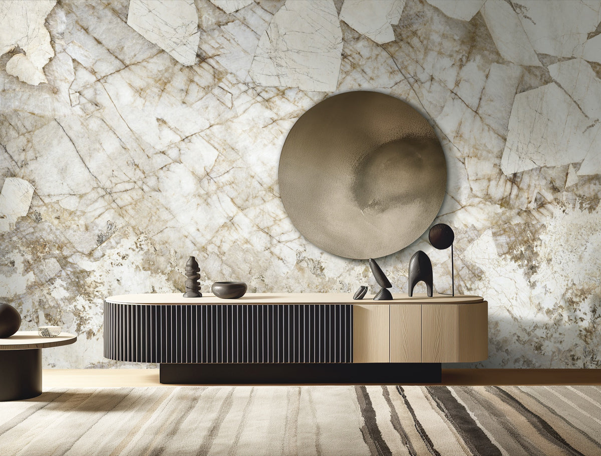 85658 Avenza Soft Graphite Carrara 4 Mural by Today Interiors (500x300cm) - Roomshot
