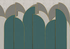 8602001 Pavilion Turquoise Mies Mural by Coordonné