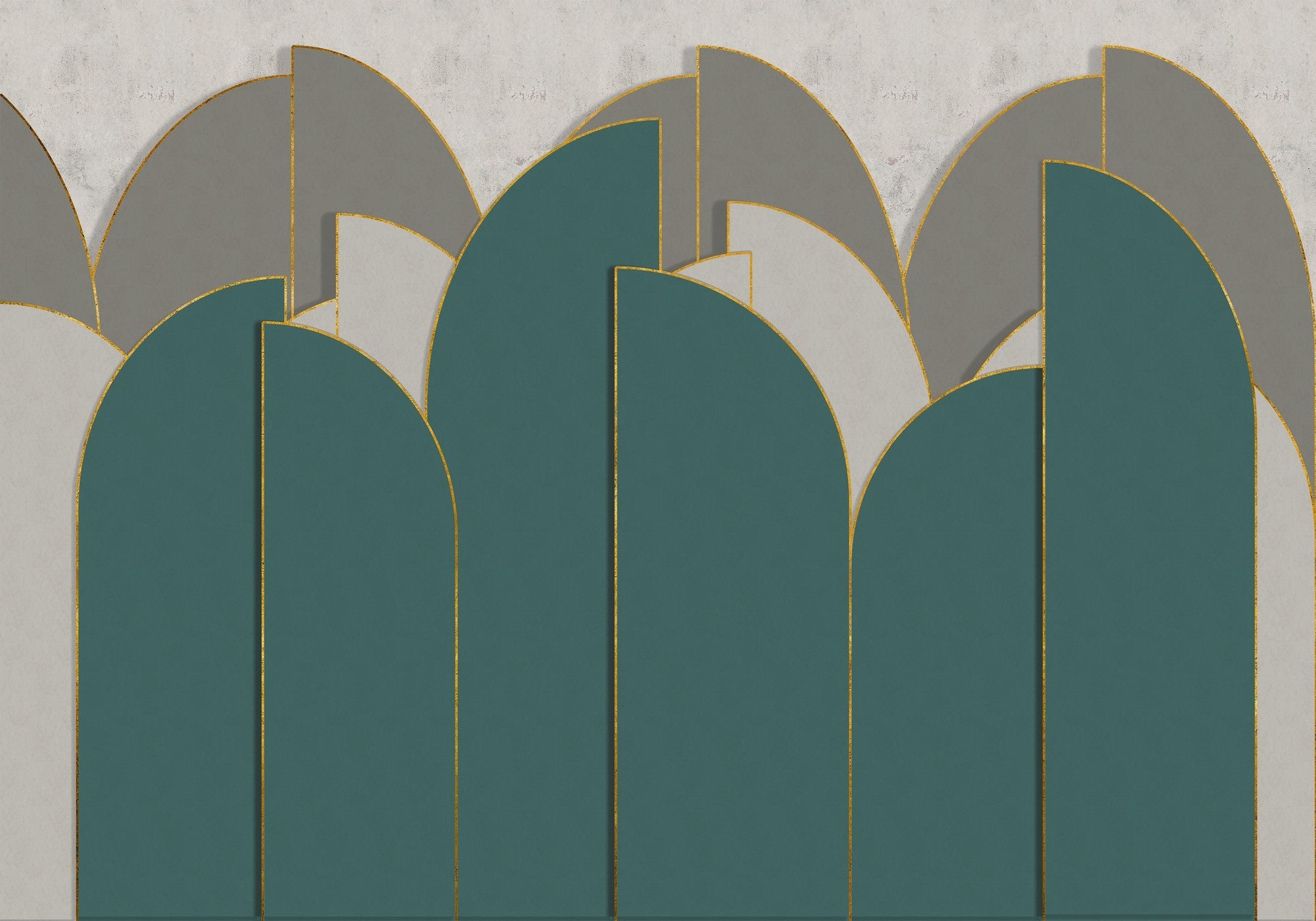 8602001 Pavilion Turquoise Mies Mural by Coordonné