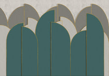 8602001 Pavilion Turquoise Mies Mural by Coordonné