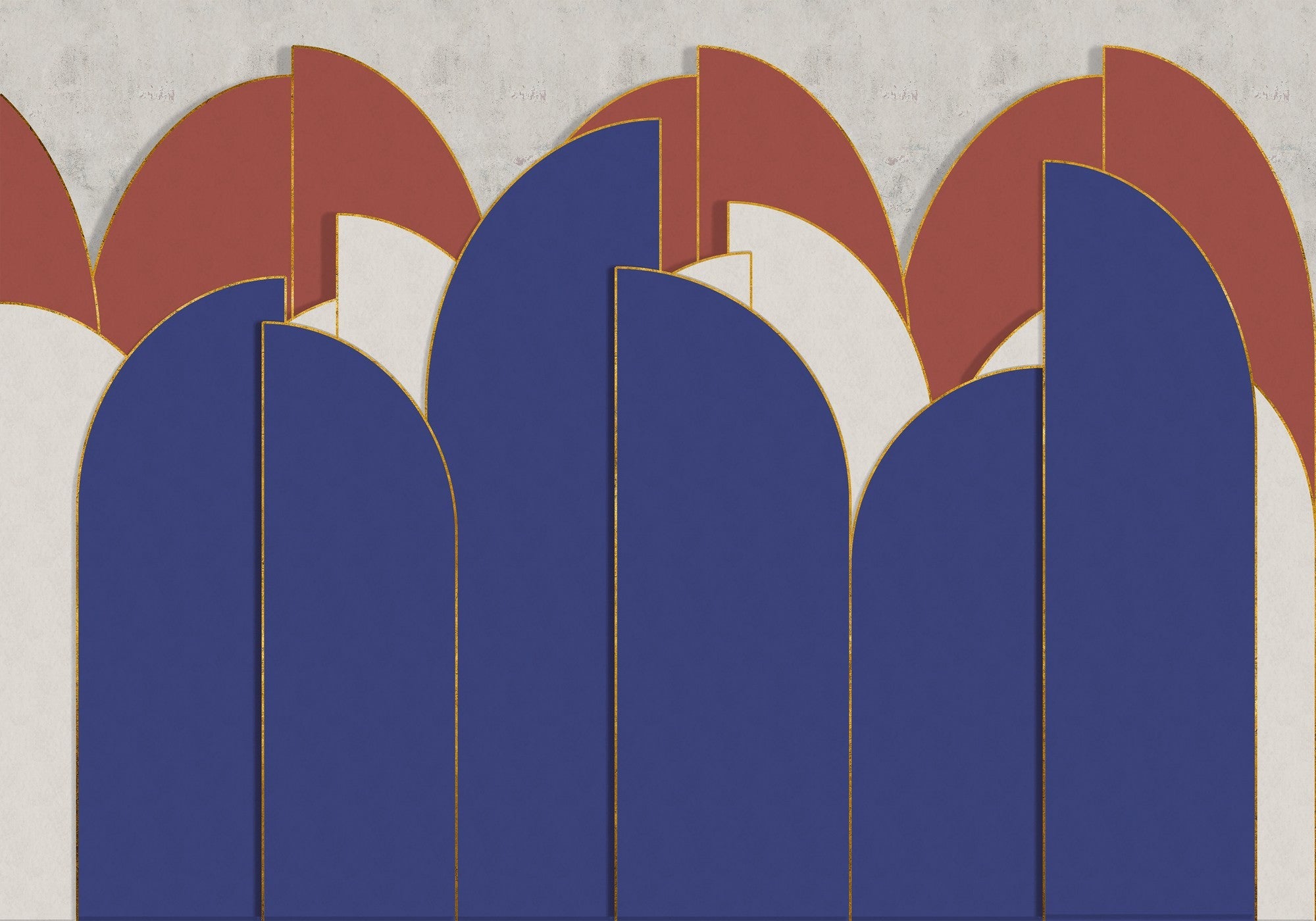 8602003 Pavilion Ultramarine Mies Mural by Coordonné