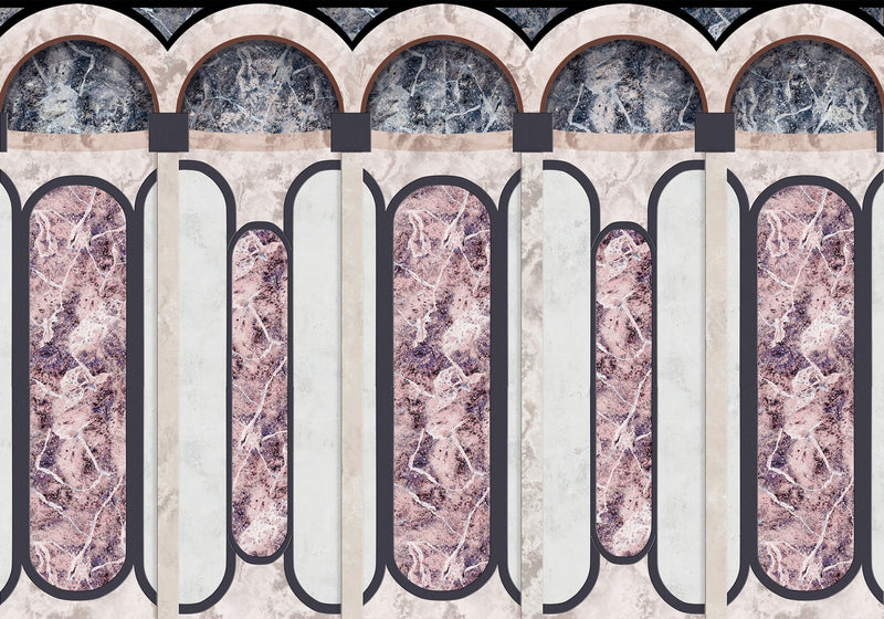 8605002 Archs Rose Mies Mural by Coordonné