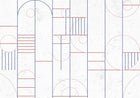8606001 Modular Ultramarine Mies Mural by Coordonné