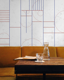 8606001 Modular Ultramarine Mies Mural by Coordonné