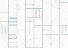 8606003 Modular Turquoise Mies Mural by Coordonné