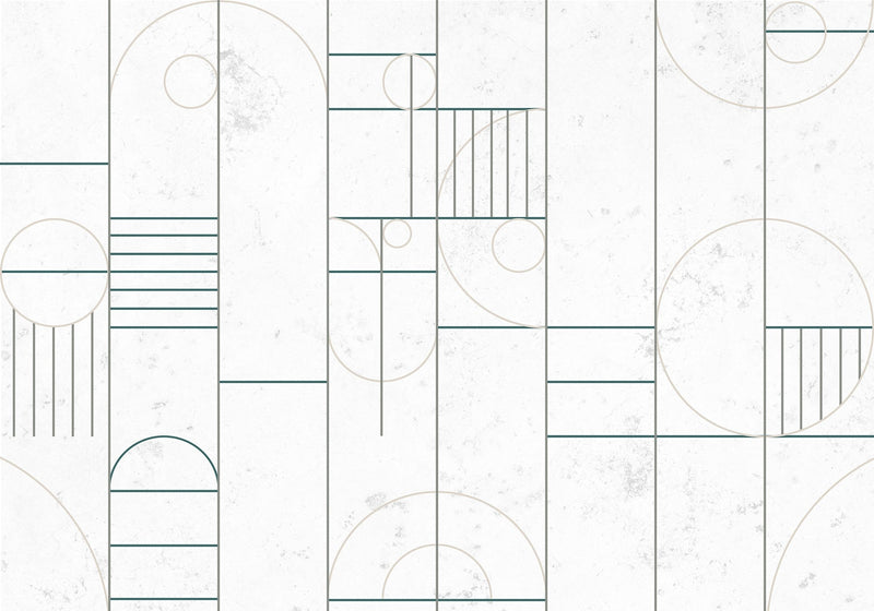 8606003 Modular Turquoise Mies Mural by Coordonné