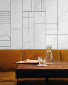 8606003 Modular Turquoise Mies Mural by Coordonné