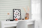 8614 Borosan 8614 Paper-based Light Green and White Borosan 21 Paper Wallpaper by Boråstapeter