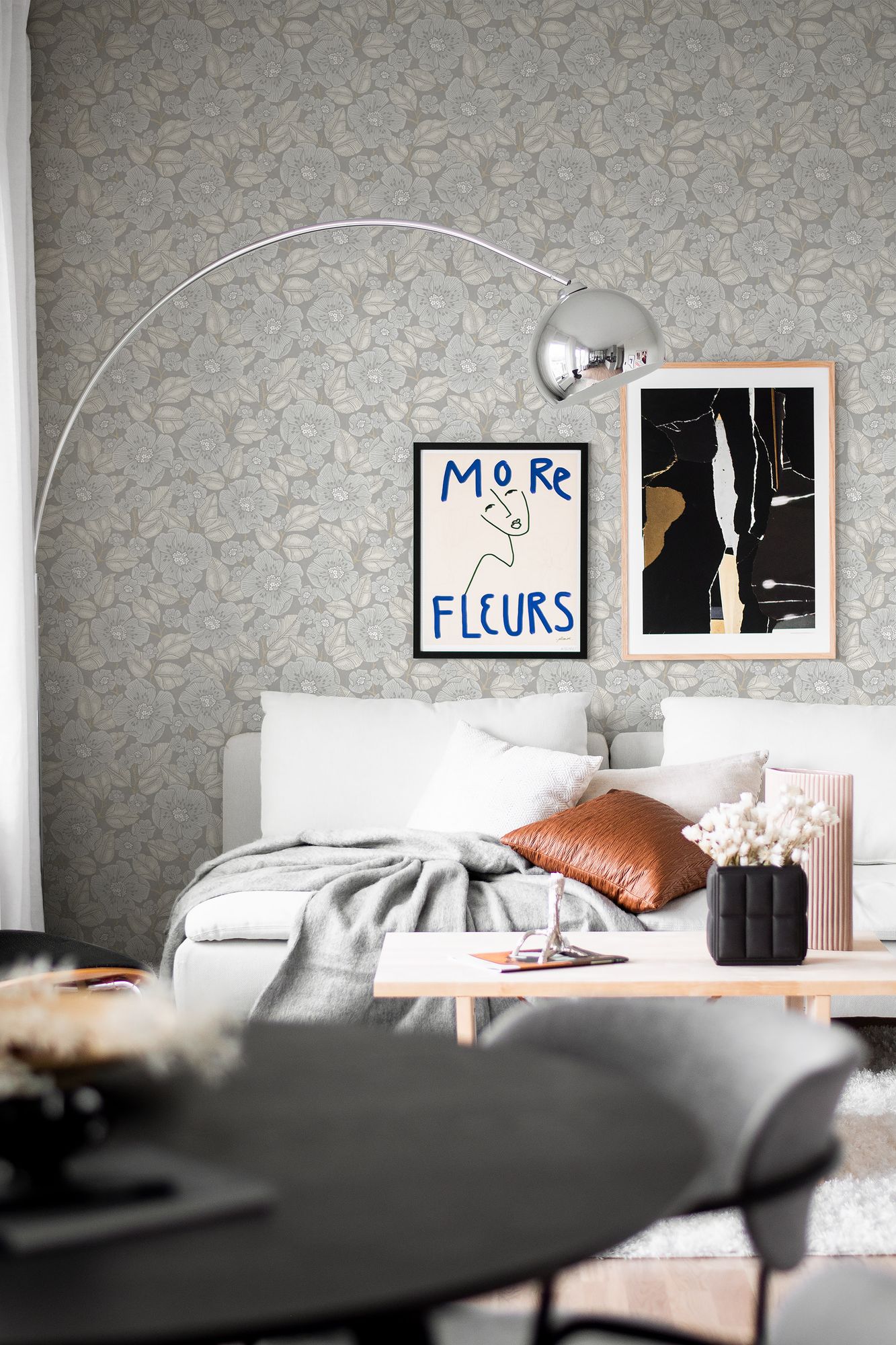 8617 Borosan 8617 Paper-based Dark Grey and Beige Borosan 21 Paper Wallpaper by Boråstapeter