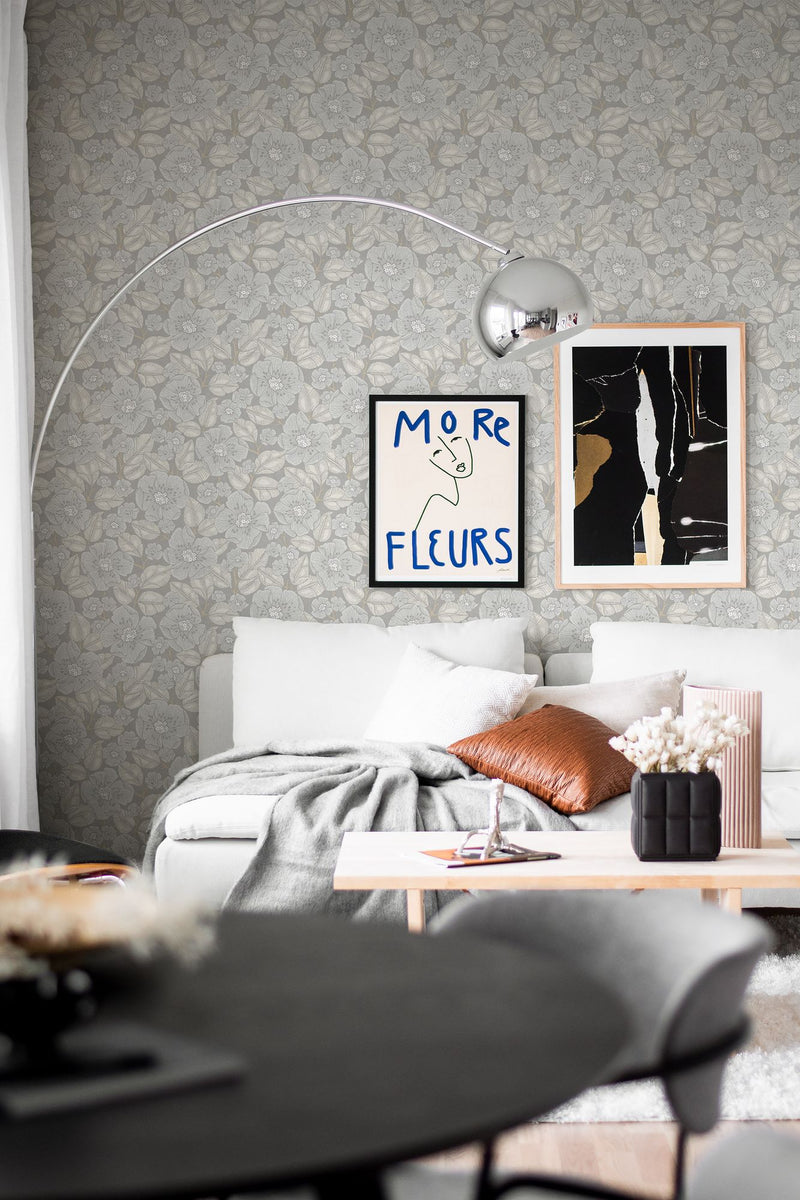 8617 Borosan 8617 Paper-based Dark Grey and Beige Borosan 21 Paper Wallpaper by Boråstapeter